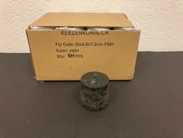 Kerzen 6,8 x 7,2 cm,  24 Stück, Schwarz, Promo-Auktion