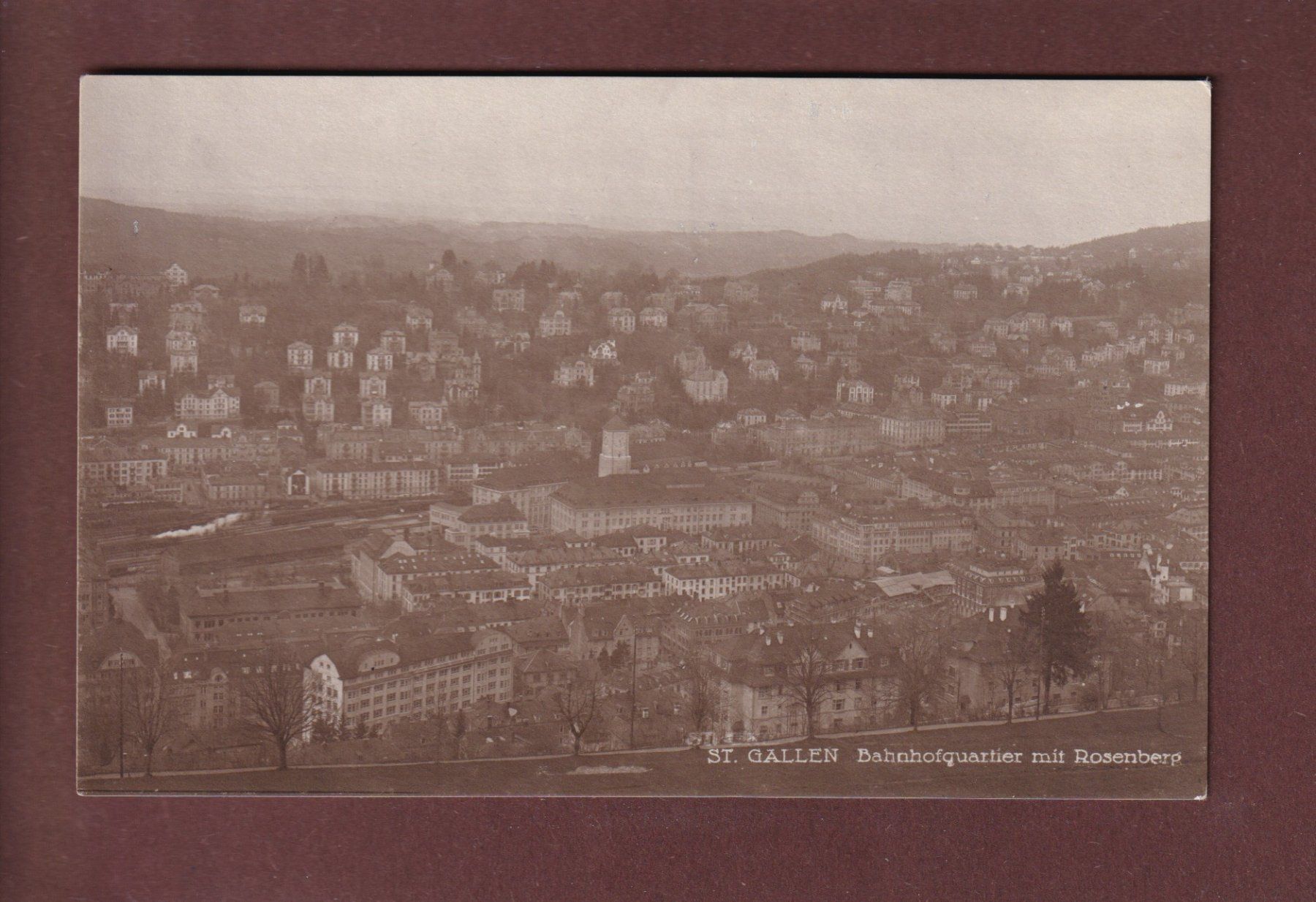 Cartoline postali: ST. GALLEN - Bahnhofquartier - Rosenberg – Usato da Pully venduto da nicecards