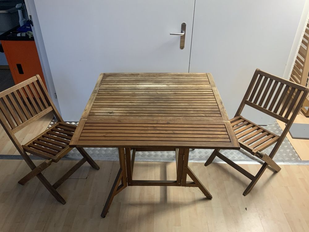 Gartentisch + 2 Stühle Set Gartenmöbel SONDERPREIS Kaufen auf Ricardo