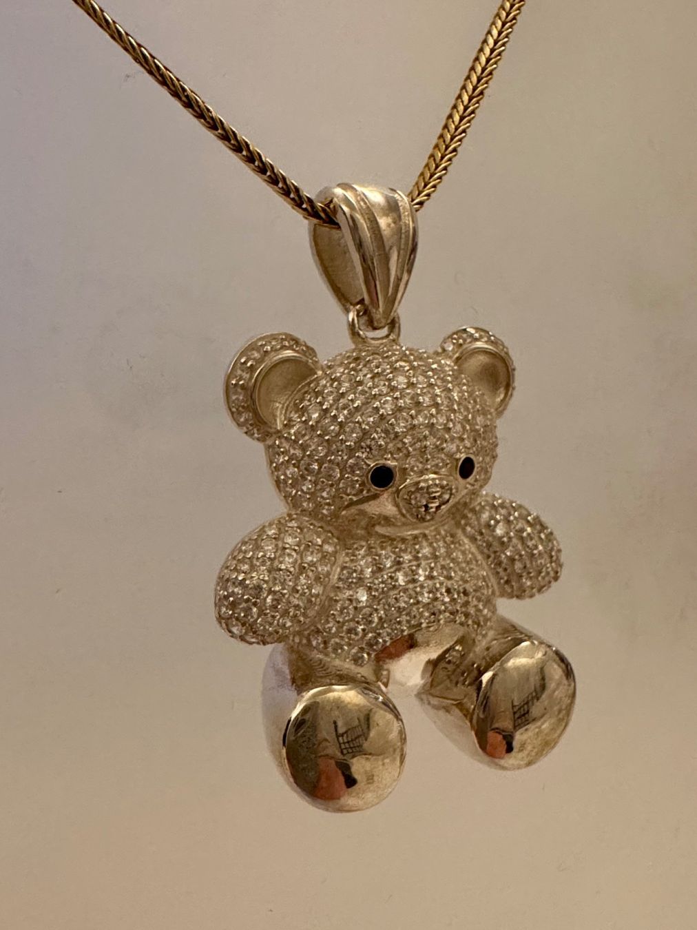 Anhänger: 925 Sterling Silver Teddy Bear Cubic Zirconia 3D – Neu und originalverpackt aus Bern von Javero 1