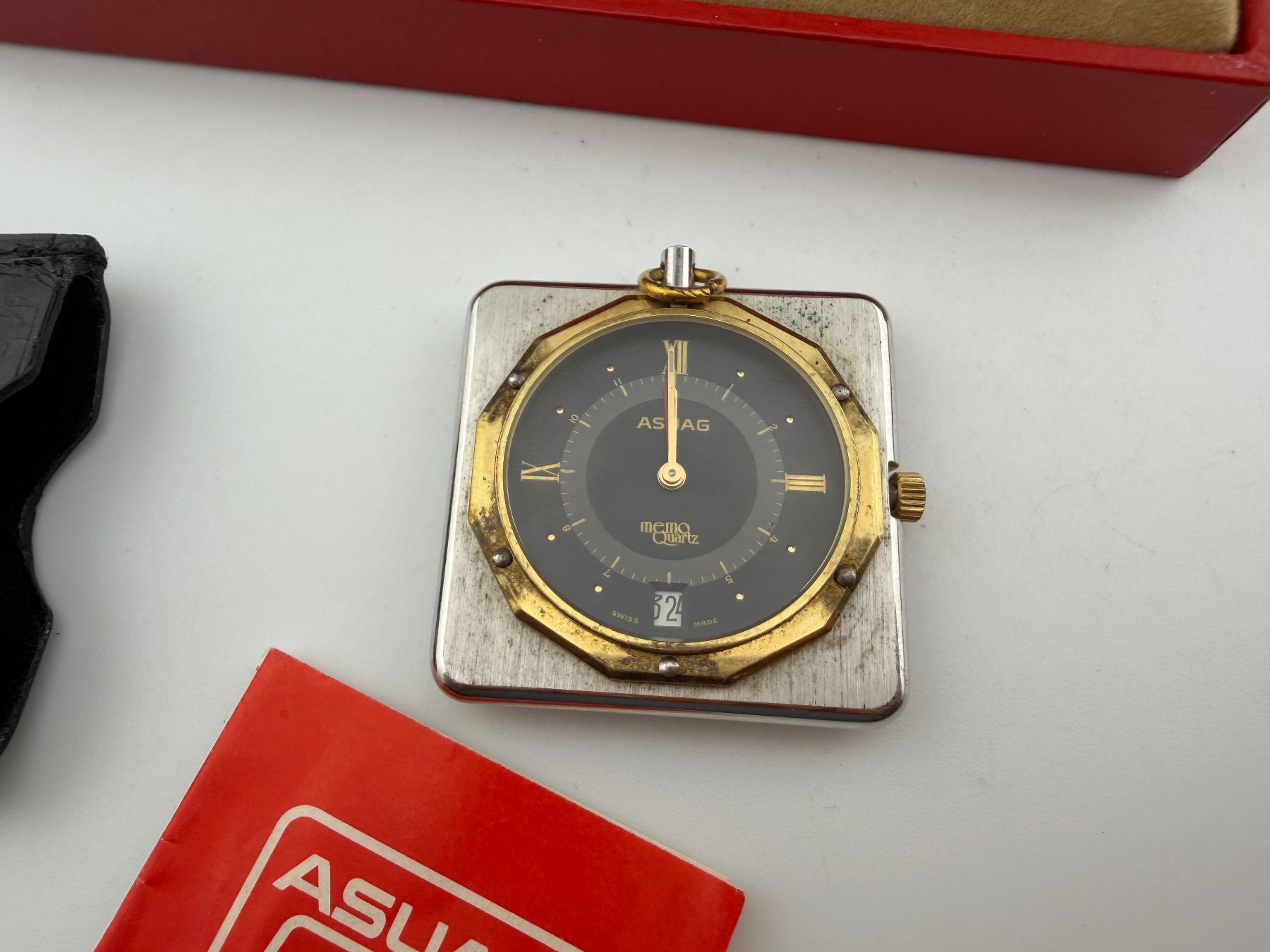 Orologi: ASUAG 50 porte clef montre avec réveil – Difettoso da Biel/Bienne venduto da MrP_WatchesBiel 1