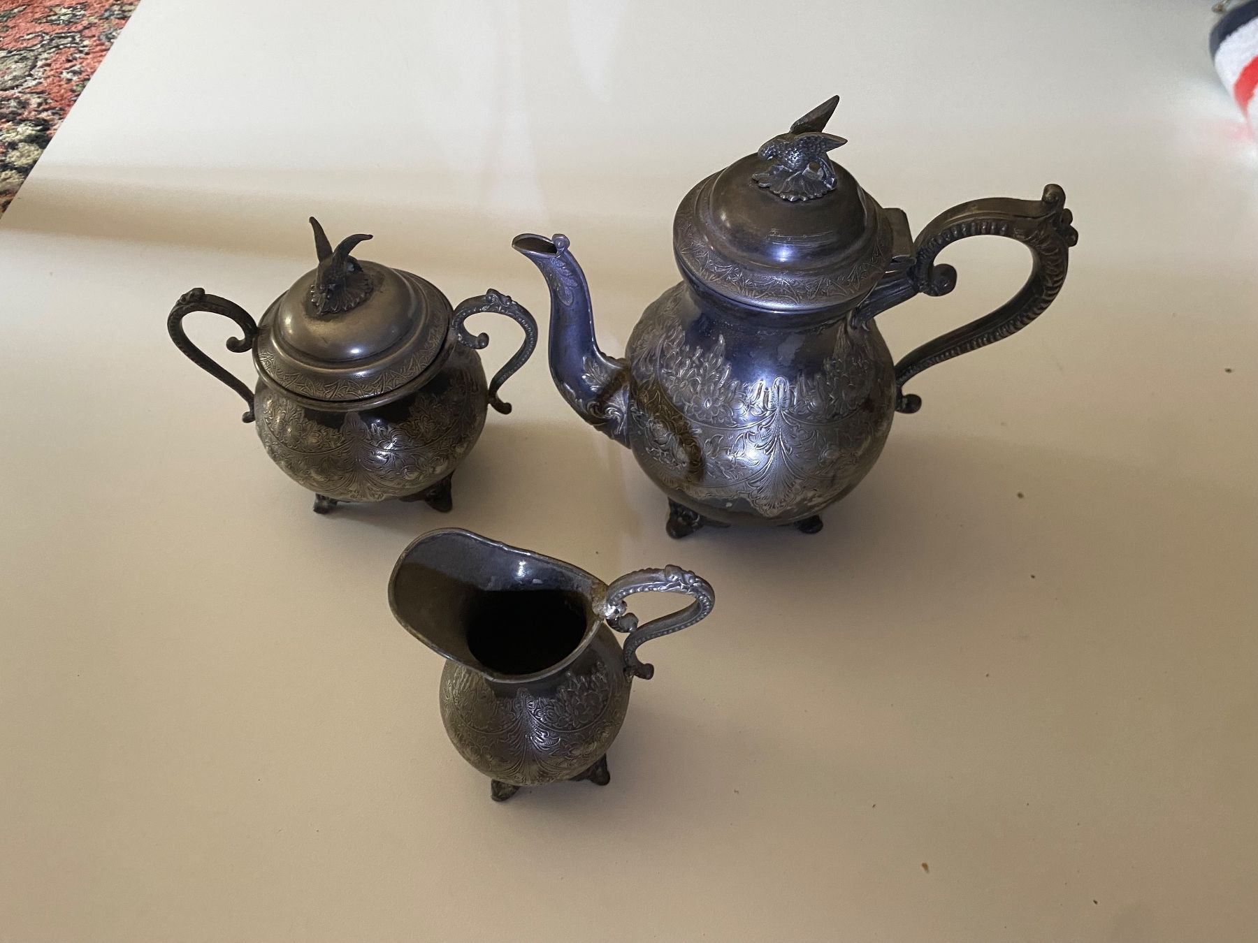 Set di piatti: Antiker Silber-Service, Kanne, silber – Usato da Zürich venduto da 888simon888 1