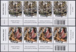 341+342 Vertikalstreifen PP  mit FD-Vollstempel Bern 7.5.20