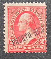 USA Briefmarke, 2 Cent, George Washington PUERTO RICO!