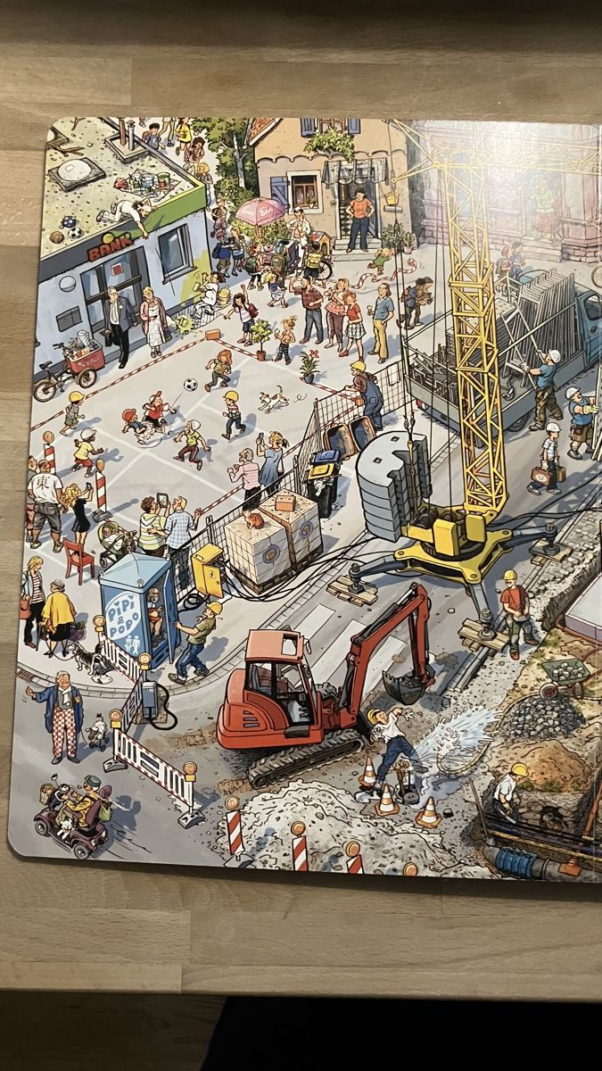 Libri: Hier wird gebaut! Eine Wimmelbildgeschichte von Peter Knorr, – Usato da Wettingen venduto da Vichli 1