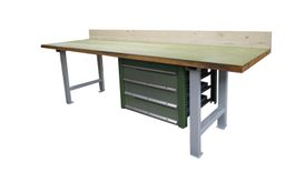 Werkbank Vollholz Länge 2790 mm mit Blöckli
