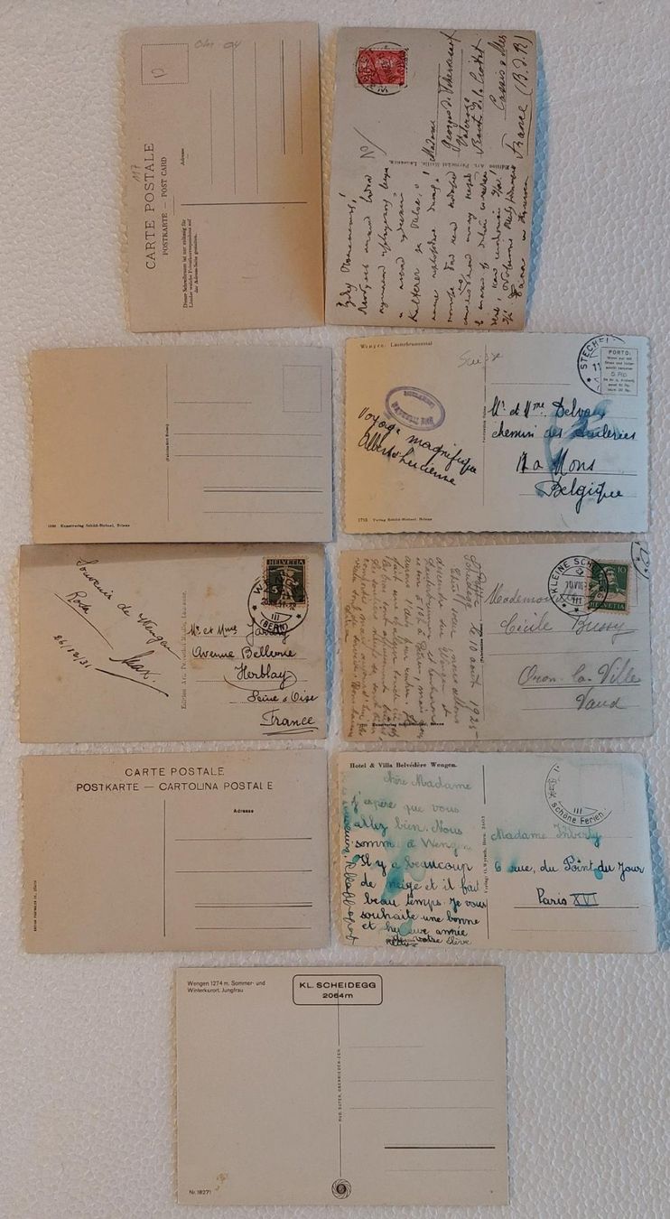 Cartoline postali: WENGEN - Lot de 9 cartes – Usato da Delémont venduto da Domdom1 1