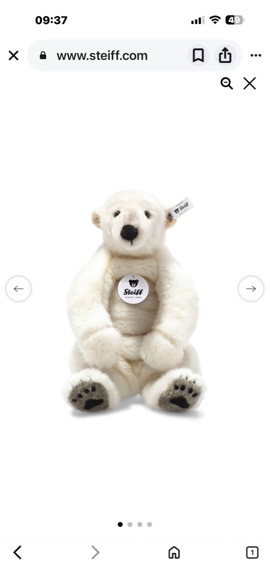 Steiff Giocattoli: Steiff Eisbär Original Plüschtier – Nuovo (secondo la descrizione) da Landquart venduto da vision22850