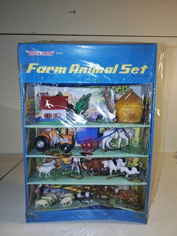 Nostalgie: Blue Box Farm Animal Set, Vintage, neu. (nov567) (Neu und ...