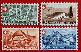 PRO PATRIA 26 - 29 SATZ 1945** POSTFRISCH