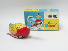 Vintage Swimming Duck Ente zum aufziehen
