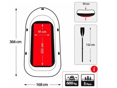 Barche: Intex Excursion 5 Schlauchboot 366cm mit Zubehör – Usato da Nussbaumen AG venduto da skydiver_04 1