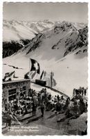 Berghaus Weissfluhjoch, belebt, Parsennbahn, gelaufen 1953