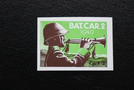 BAT. CAR. 2 Cp. V/2 Soldatenmarke geschnitten 1940
