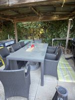 Gartenset Rattanoptik Tisch mit 8 Stühlen