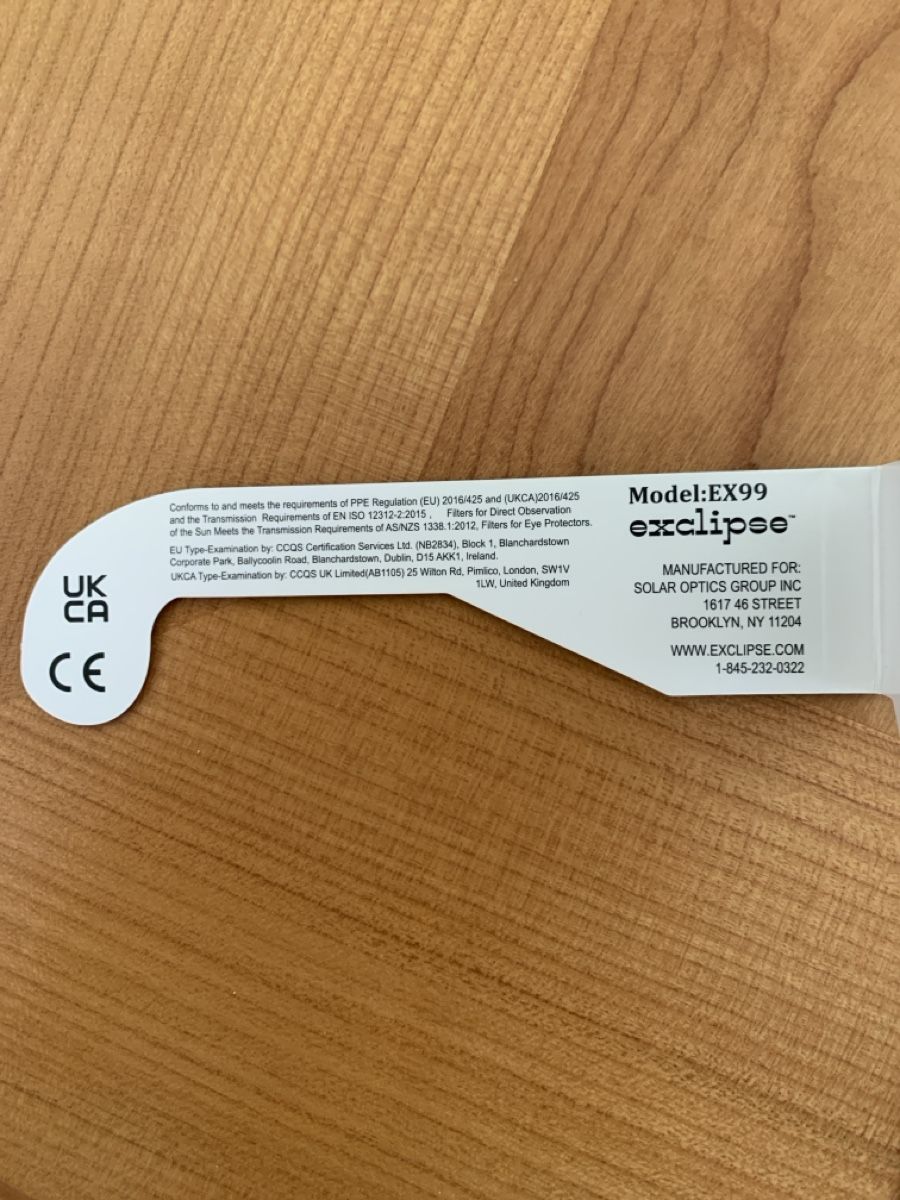 Lunettes & Verres: Sonnenfinsternis / Eclipse Brille ISO zertifiziert – Neuf (Voir description) à Zürich par cgi_p6xv 2