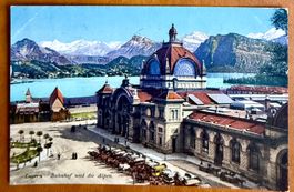 Luzern - Bahnhof - Calèches 1915