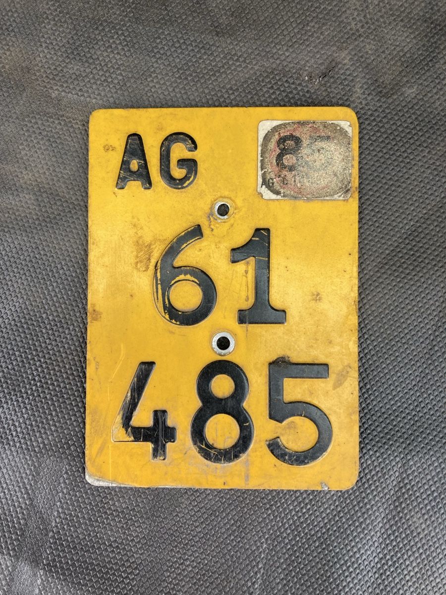 Insegne: Nummernschild AG 61 485 Mofa – Usato da Aarwangen venduto da to-hirschi