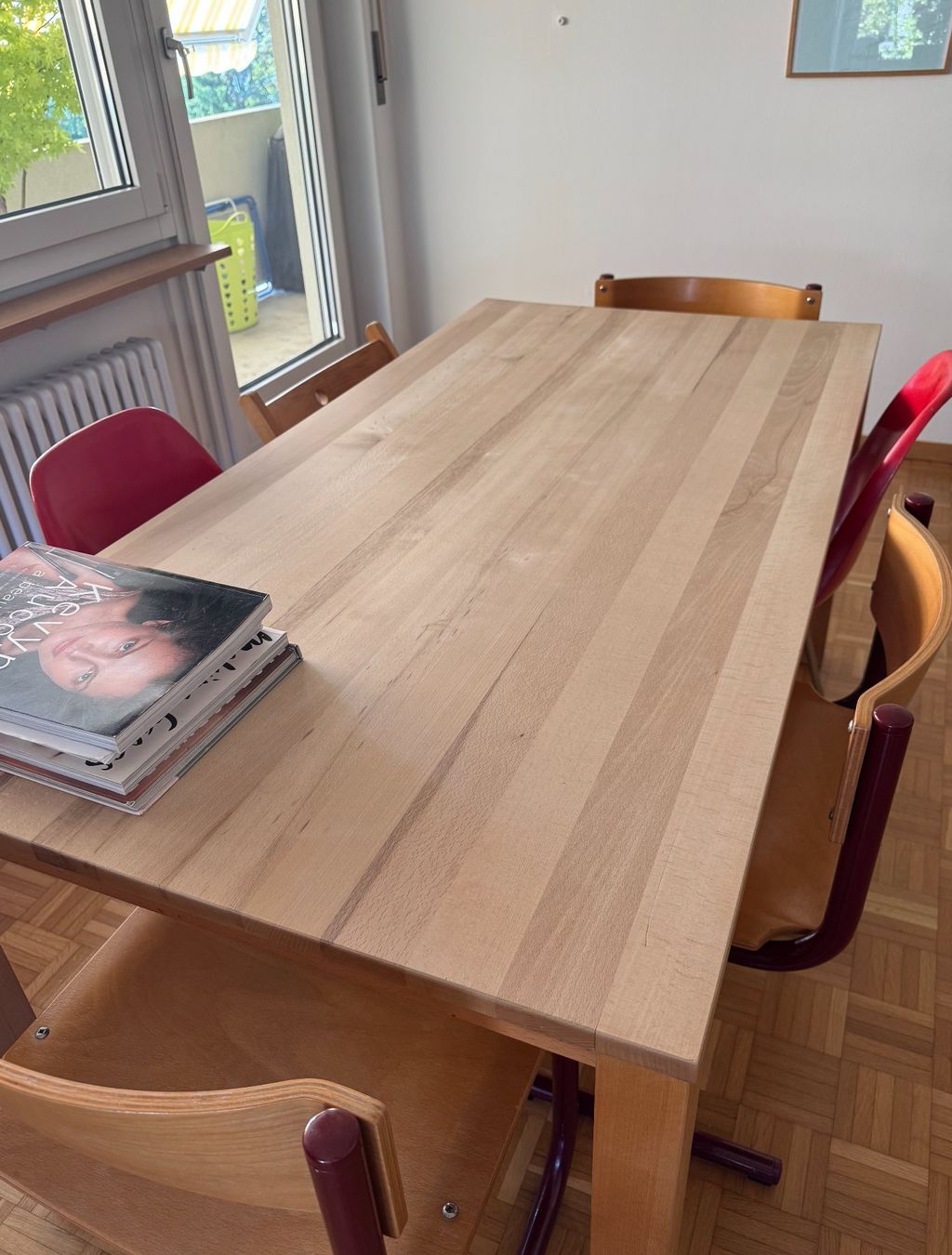 Interio Tavoli: Solid Beech Wood Dining Table 160×80 cm — Natural, Seats 6 – Usato da Uetikon am See venduto da SM_zurich