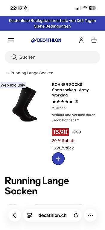 Chaussettes: Rohner Army Working Socken – D'occasion à Winterthur par Avanesh