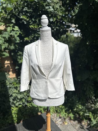 HALLHUBER BLAZER Gr. 40 (EUR) / UK 12 / FR 42 Weiss