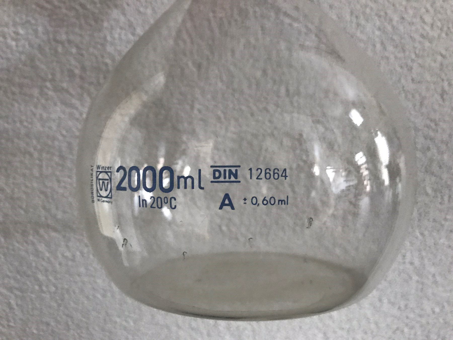 Bicchieri: Chemie Mess Glas Behälter Winzer 2000 ml – Usato da Bättwil venduto da paul74 1