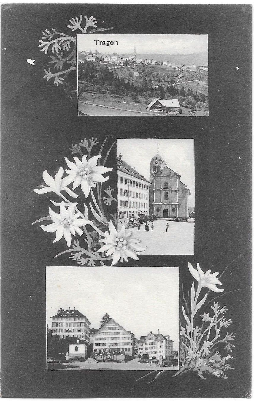 Cartes postales: Trogen Drei Bilder mit Edelweiss – D'occasion à Olten par clotaldi