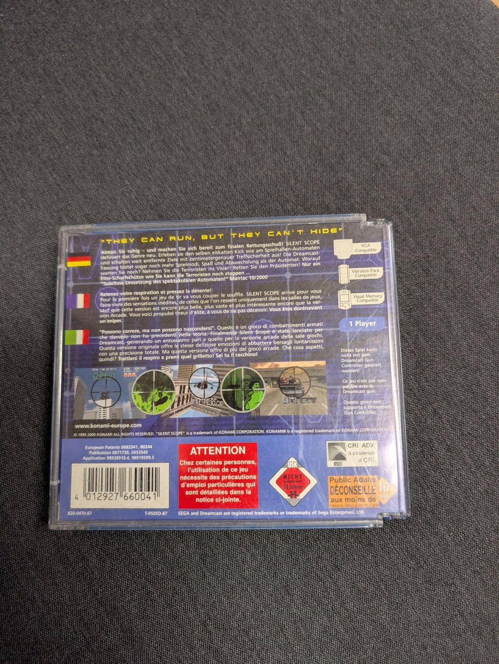 Giochi: Silent scope Sega Dreamcast – Usato da Giubiasco venduto da Ticinerd 1