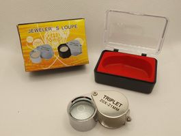 Lupe 20X-21mm Leselupe, Schmucklupe, Taschenlupe