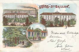 AK  Gruss aus St. Gallen Litho 1902