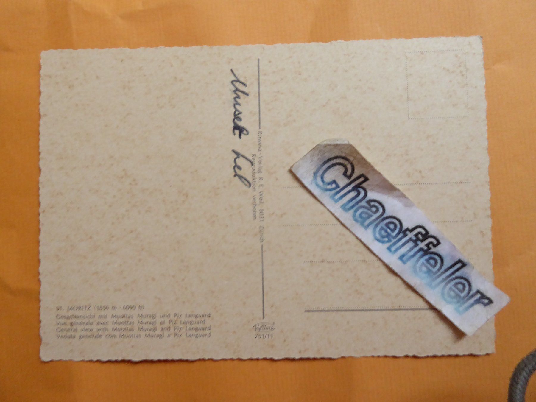 Cartes postales: St. Moritz – D'occasion à Zürich par Chaeffeler 1