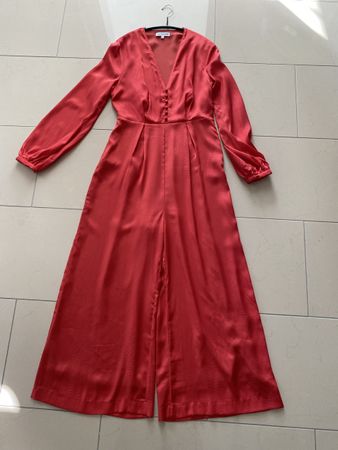 True Decadence eleganter Jumpsuit Korallenrot 
