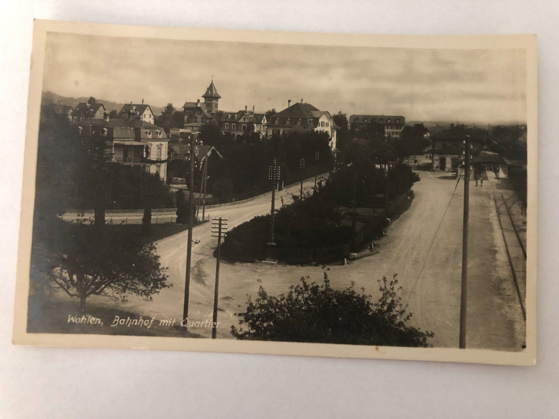 Cartoline postali: Wohlen - Bahnhof mit Quartier – Usato da Pfäffikon ZH venduto da Waltoversand