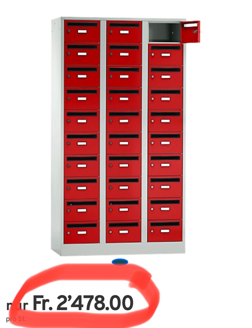 Altro per la casa: neuer 30er Postverteilerschrank, Einwurfschlitz statt 2478.- – Nuovo (secondo la descrizione) da Necker venduto da liq24