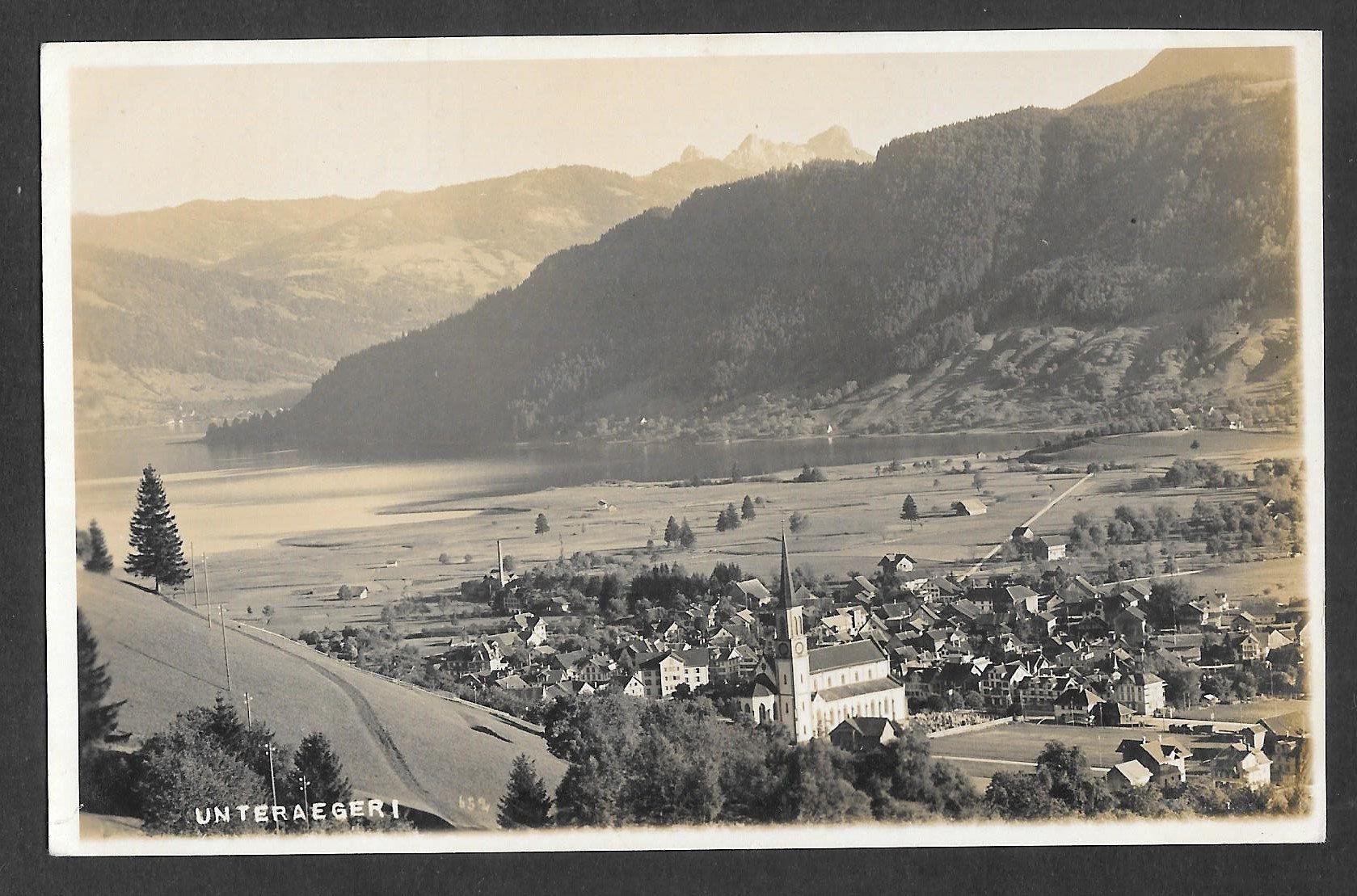 Cartoline postali: Unterägeri Gesamtansicht – Usato da Olten venduto da clotaldi