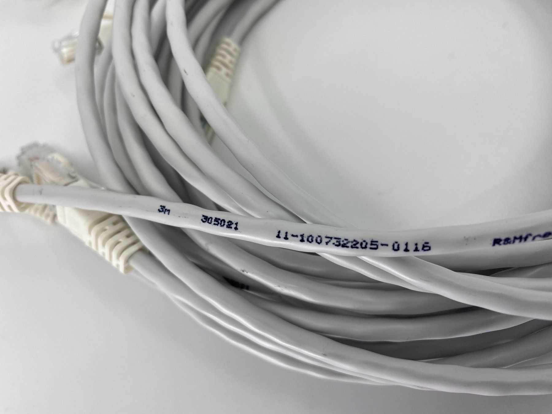 Kabel: R&M Patchkabel Cat 5e, U/UTP, 3 m, Grau - 200 MHz – Neu (gemäss Beschreibung) aus Langwiesen von Restposten-24 2