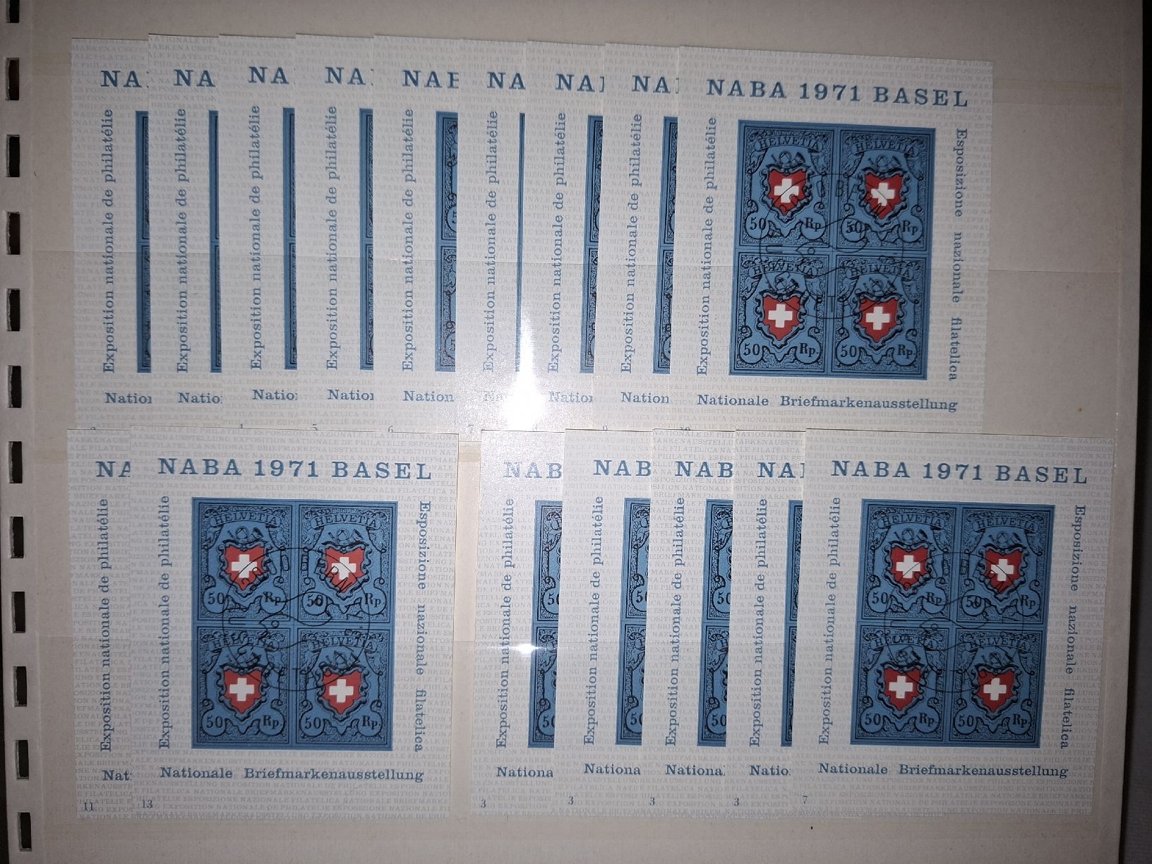 Tutti i francobolli: Naba 1971 Sonderblocks / Nr 2 - 11komplett – Usato da Balgach venduto da SIMEON27