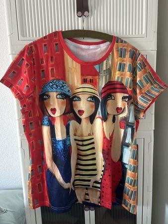 Sommer T-Shirt mit speziellem Druck, Grösse L, neu!