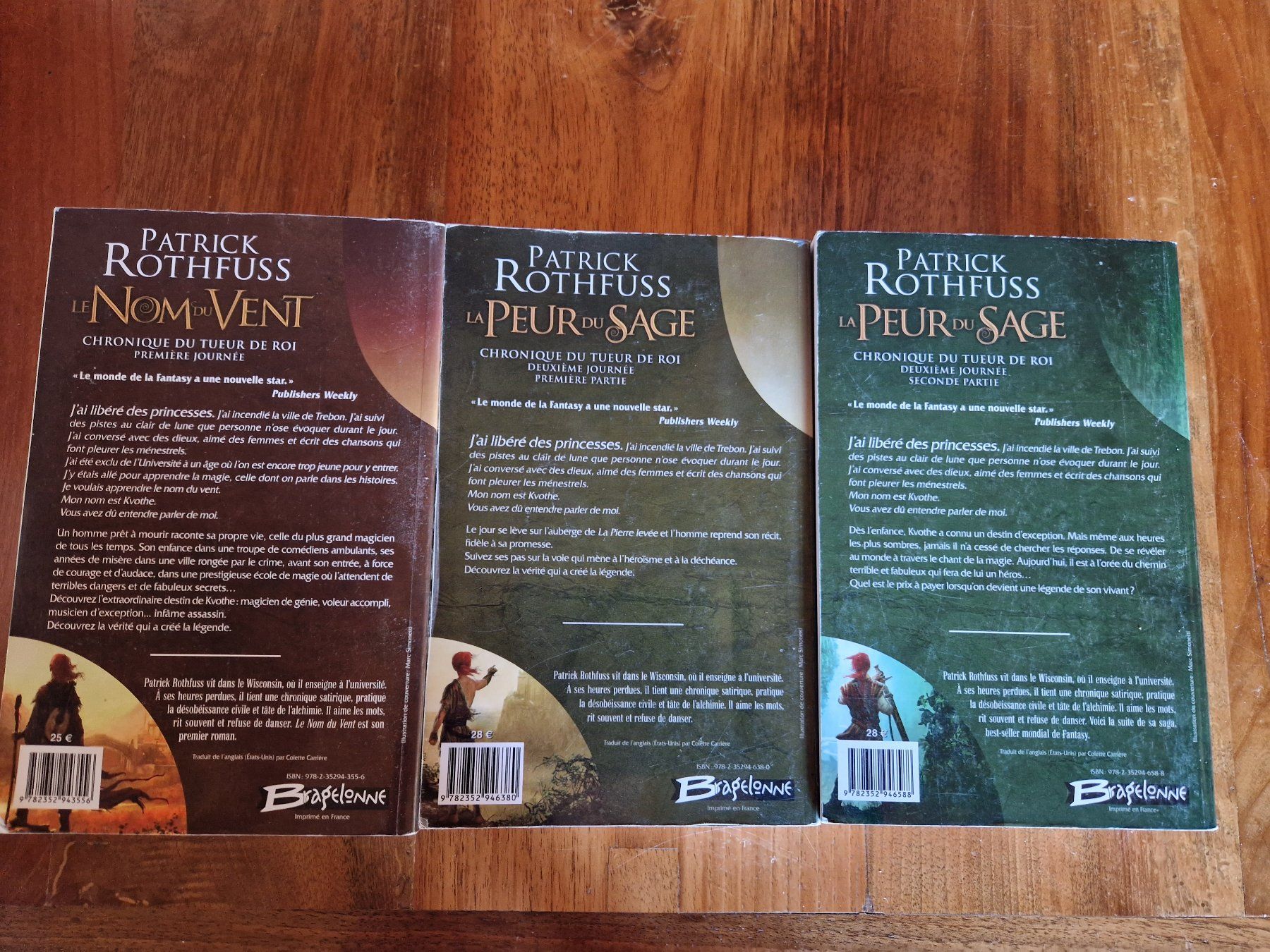 Libri: La peur du vent - trilogie - Rothfuss Patrick – Usato da Sion venduto da BarbaMK 1