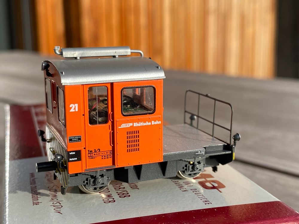 RhB Bemo Tm 2/2 21 Rangiertraktor H0m orange (Gebraucht) in Goldau für ...