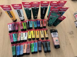 Acrylfarben Set Amsterdam + Boesner, viele Farben