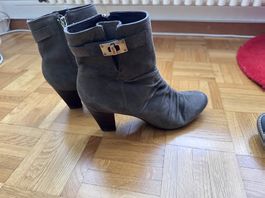 Bottines Geox Respira cuir daim gris  T.39