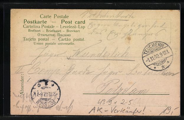 Cartoline postali: Litho Jahrmarkt mit Ansichtskarten-Verk – Usato da Berlin venduto da bartko-reher 1