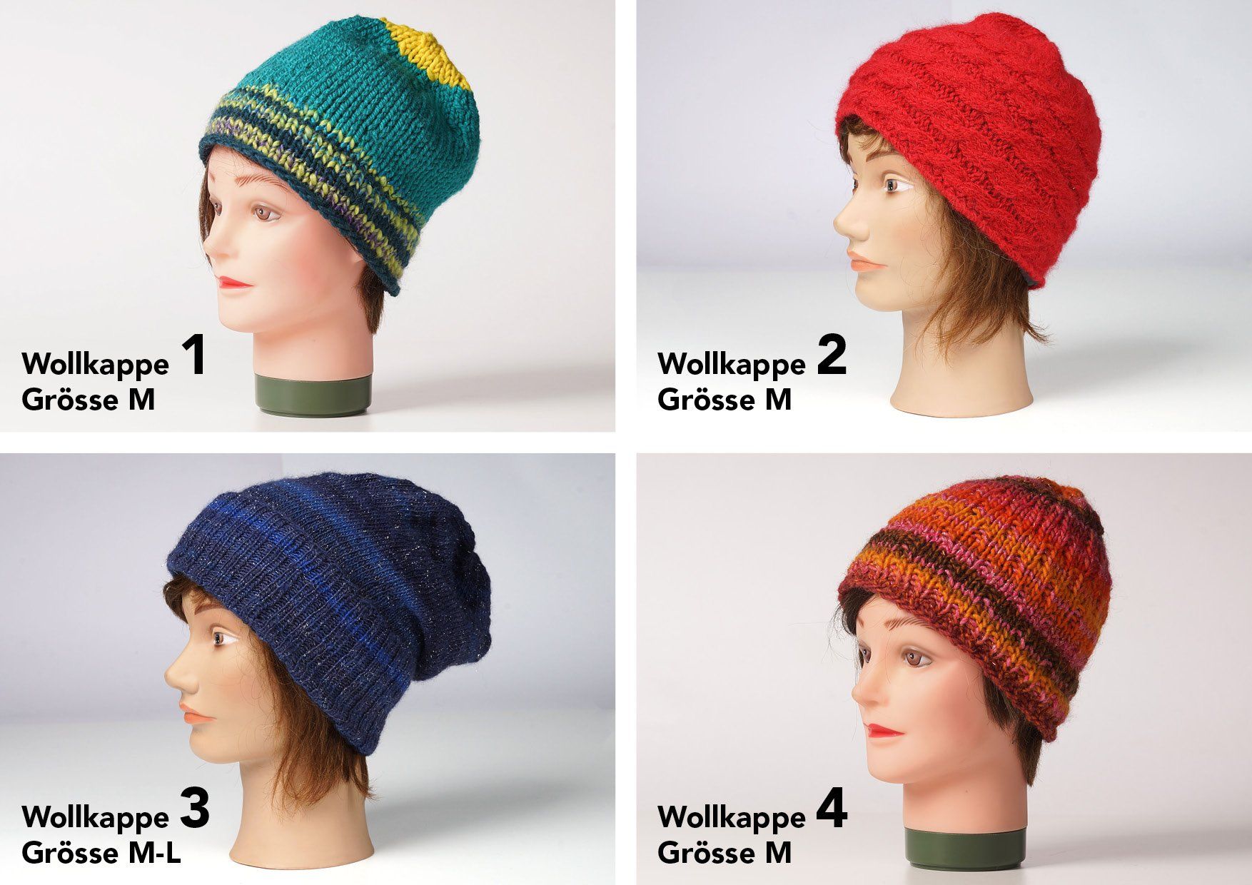 Hüte, Mützen & Caps: Handgestrickte Wollkappen – Neu (gemäss Beschreibung) aus Buochs von chicco64