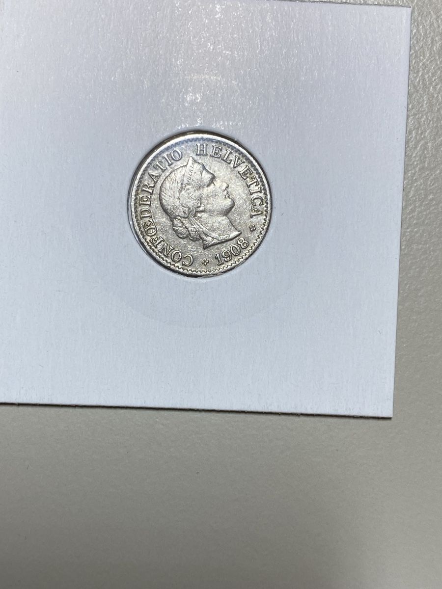 Alle Münzen: CH - 5 centimes - 1908 – Gebraucht aus Payerne von Mike1682 1