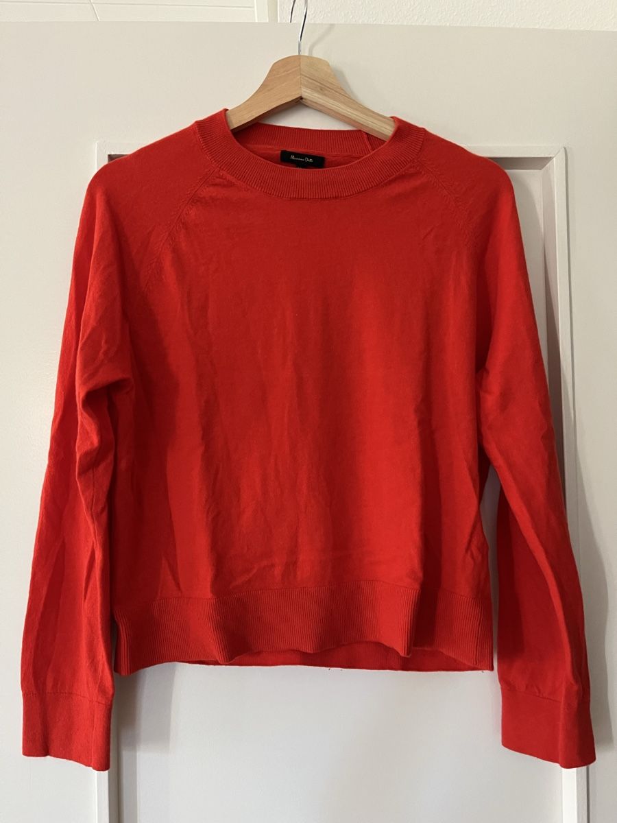 Massimo Dutti Pulls & Sweat-shirts: Massimo Dutti orange-red jumper – D'occasion à Lausanne par NoraPlethora
