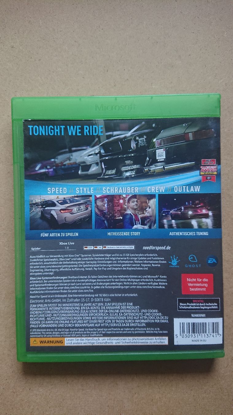 Giochi: Need for Speed (Xbox One)  – Usato da Chur venduto da FreakofRarity 1
