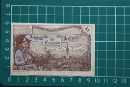 currency voucher austria weistrach 50 heller 1920
