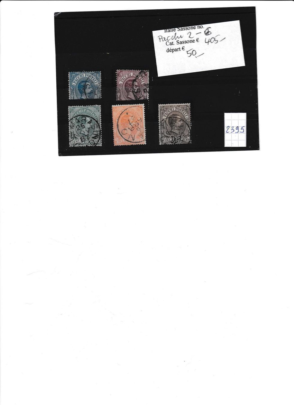 Alle Briefmarken: Pacchi 2-6 gest. – Gebraucht aus Lausanne von Whorvath