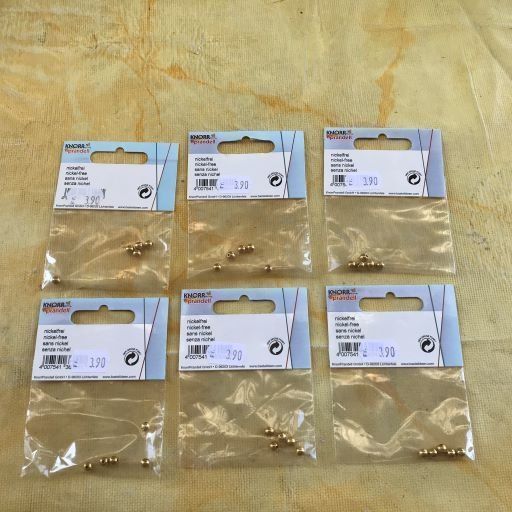 Perle (finte): LOT METALL-ELEMENT PERLE 4MM – Nuovo e nell'imballaggio originale da Ostermundigen venduto da Wyatt-Earp 1